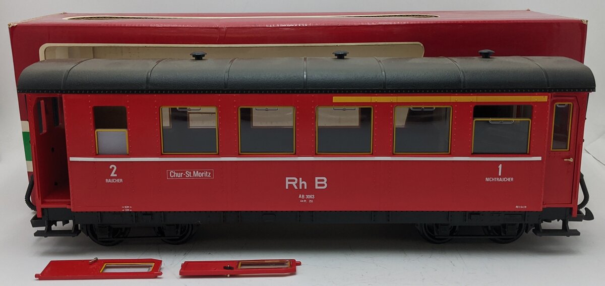 LGB 3063 G RH B Red 8-Wheel Passenger Car VG/Box