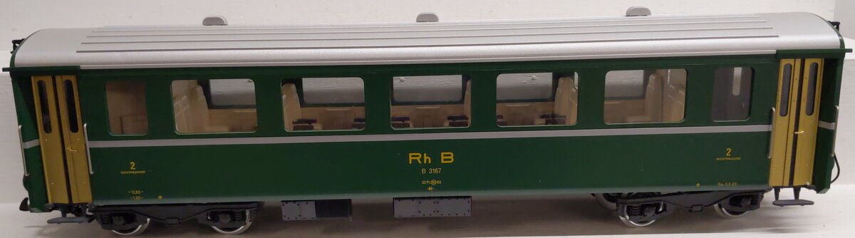 LGB 3167 G Scale RhB 2nd Class Passenger Car w/Metal Wheels EX/Box