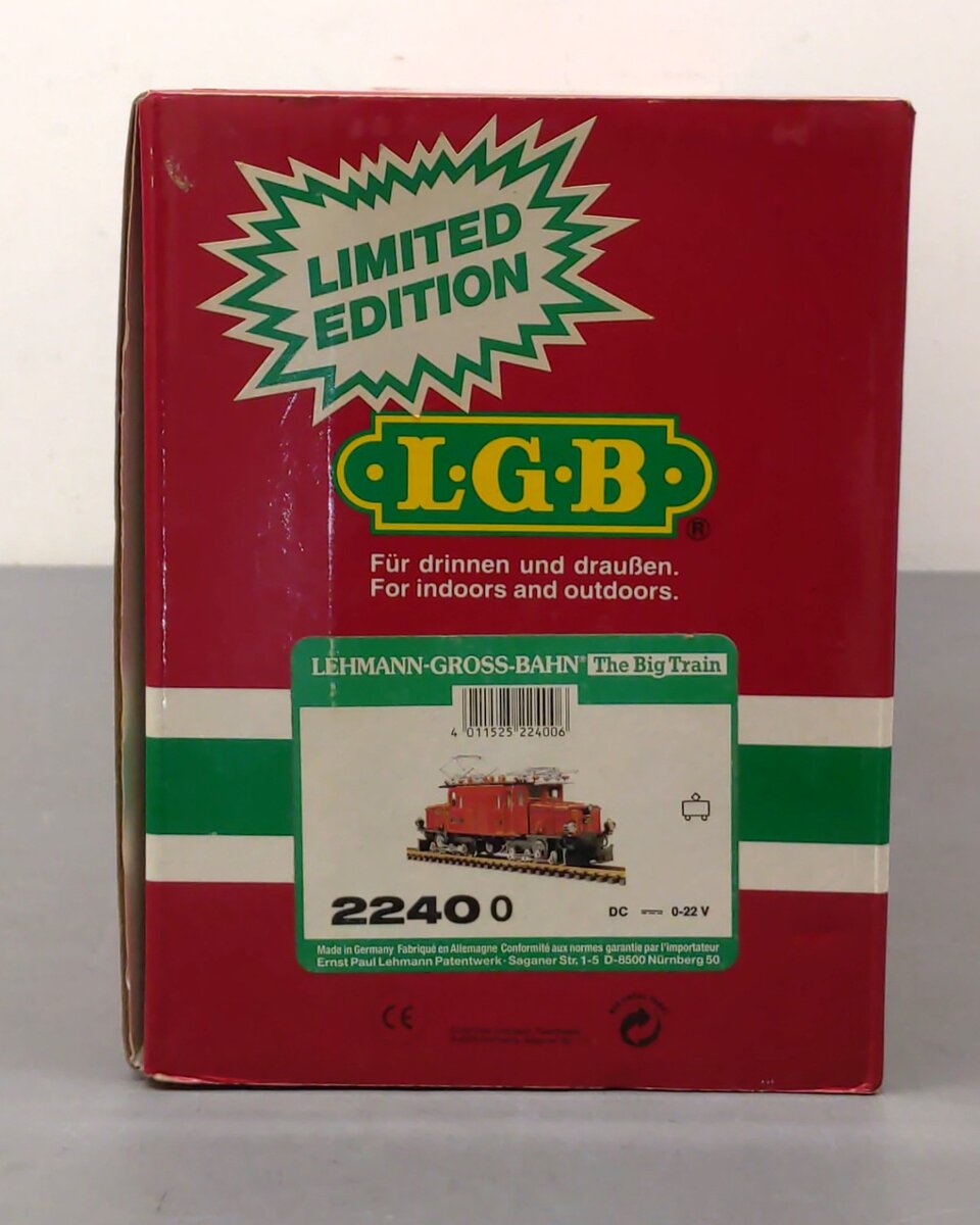 LGB 22400 G Scale Red Crocodile Electric Engine #413 LN/Box