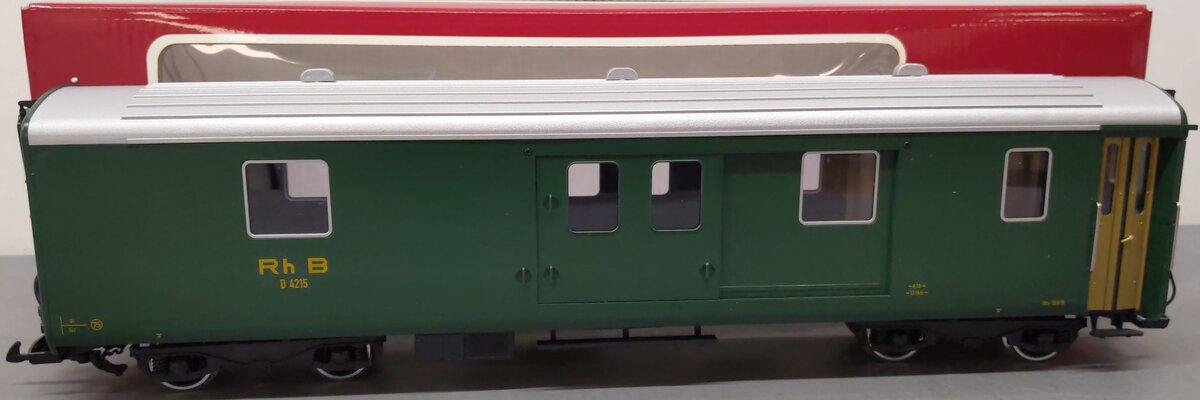 LGB 31690 RhB Baggage Car (metal wheels) EX/Box