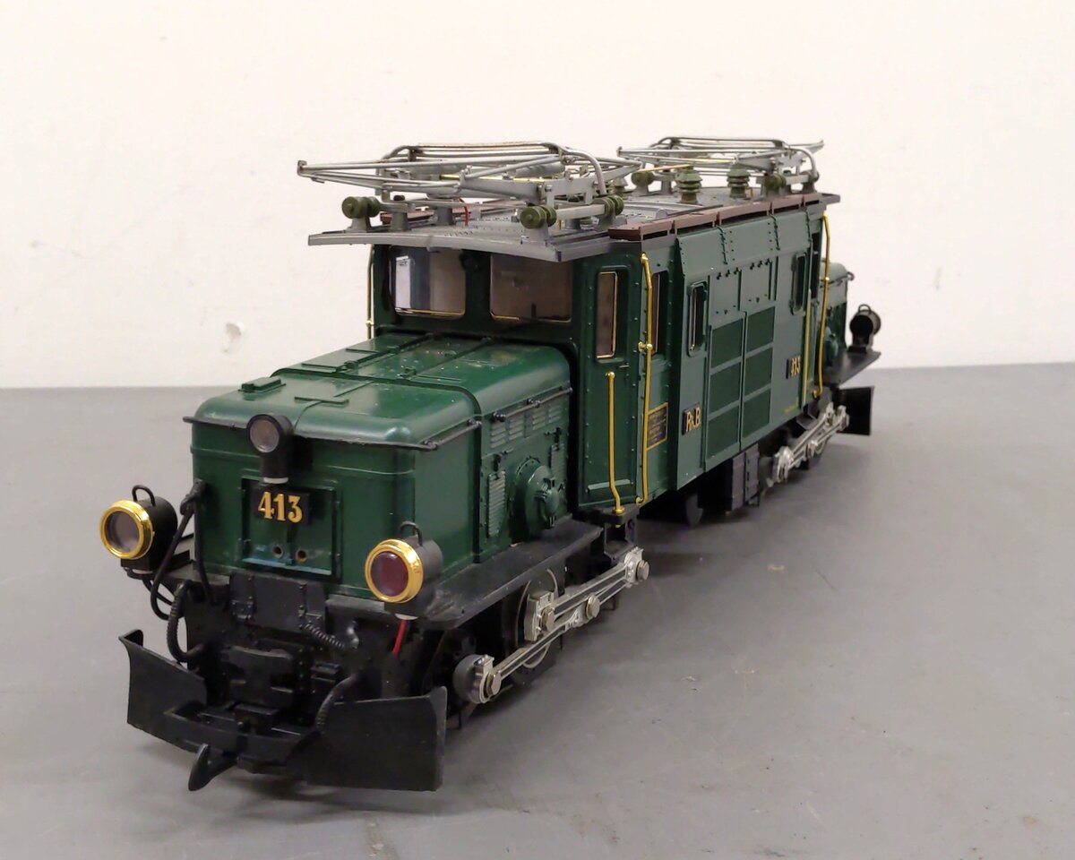 LGB 2140 G Rhb Ge 6/6 Green Crocodile Electric Locomotive #413 EX/Box