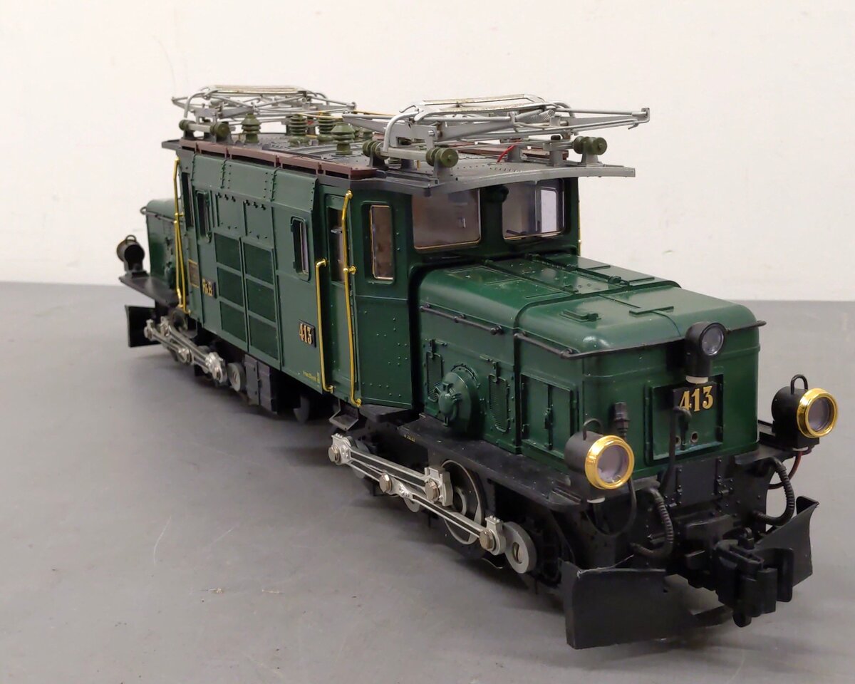 LGB 2140 G Rhb Ge 6/6 Green Crocodile Electric Locomotive #413 EX/Box
