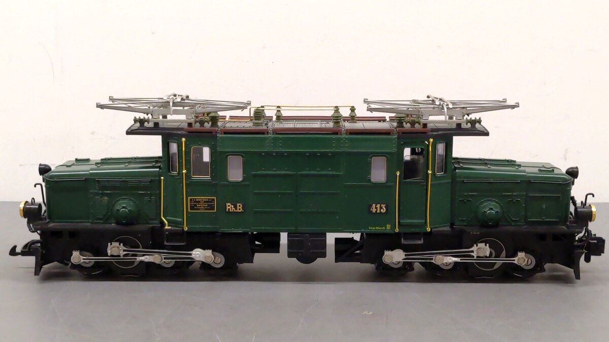 LGB 2140 G Rhb Ge 6/6 Green Crocodile Electric Locomotive #413 EX/Box