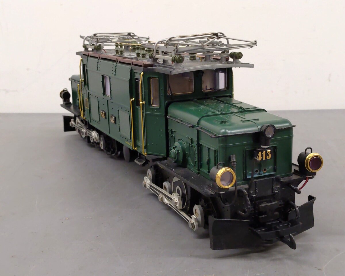 LGB 2140 G Rhb Ge 6/6 Green Crocodile Electric Locomotive #413 EX/Box