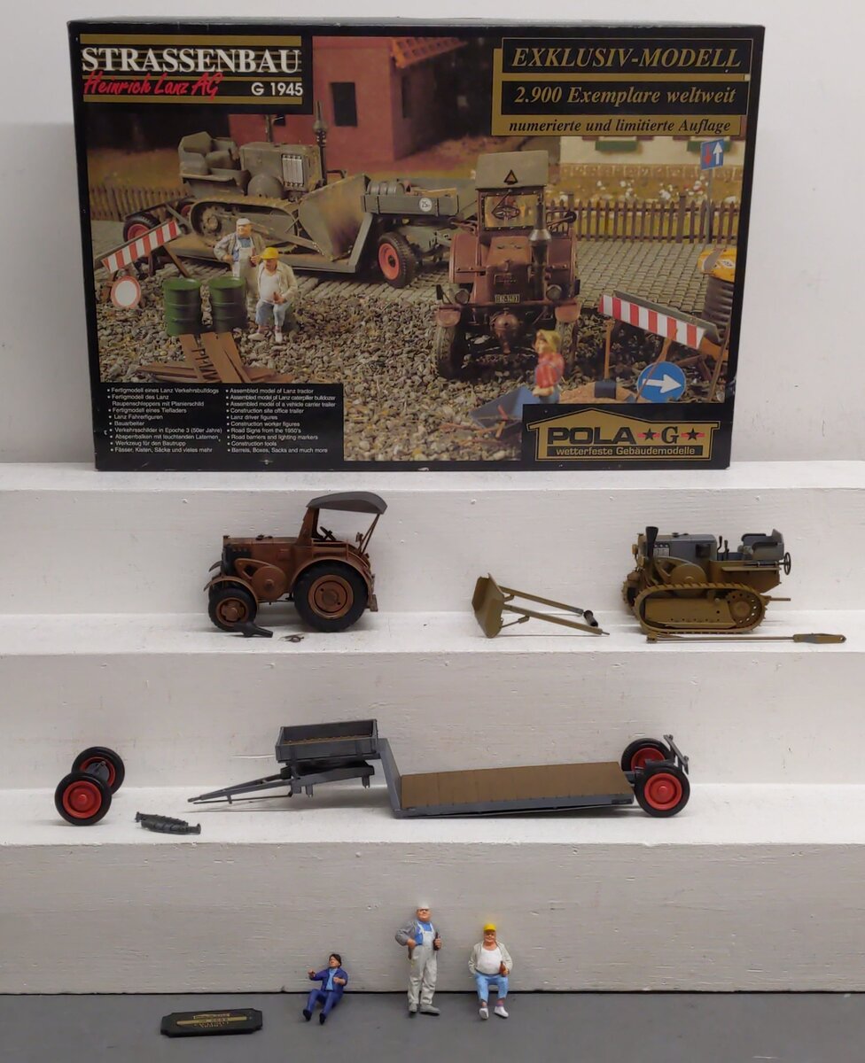 Pola G1945 G Scale Strassenbau Roadworks Kit EX/Box