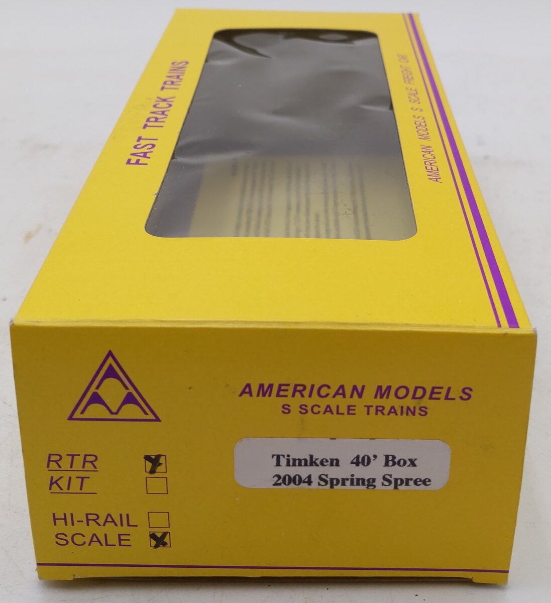 American Models 2004 S Gauge Timken Roller Freight Boxcar LN/Box