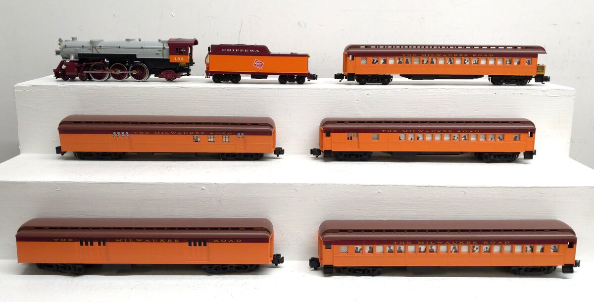 American Models S MILW Steam 4-6-2 Steam Locomotive Set LN/Box