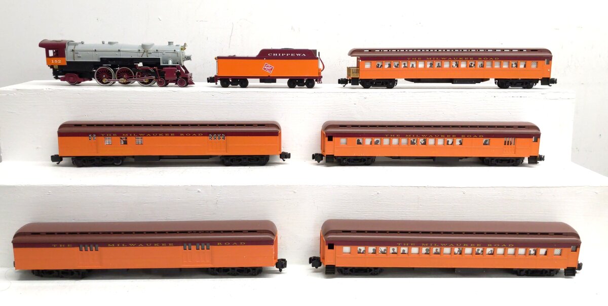 American Models S MILW Steam 4-6-2 Steam Locomotive Set LN/Box