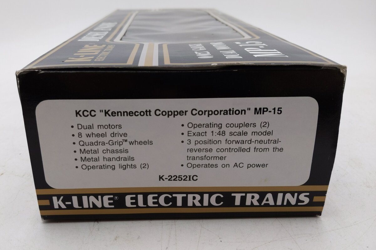 K-Line K22521 O KCC "Kennecott Copper Corp." MP-15 Diesel Locomotive #906 LN/Box
