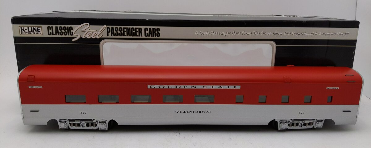 K-Line K4632-0427 O KCC Golden State "Golden Harvest" Aluminum Diner Car #427 LN/Box