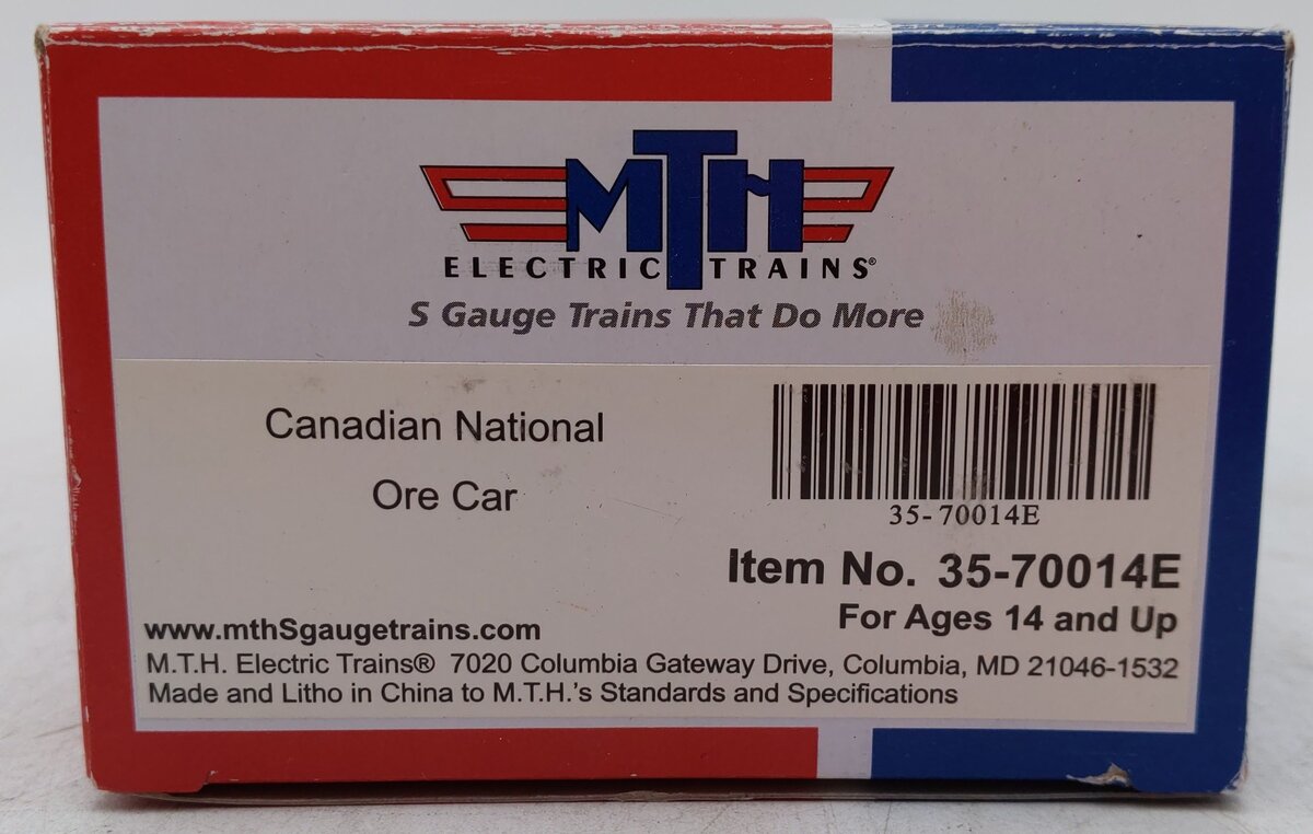 MTH 35-70014E S Gauge BLM Lead Mines Open Hopper Car #216 w/ Rock Load