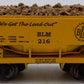 MTH 35-70014E S Gauge BLM Lead Mines Open Hopper Car #216 w/ Rock Load