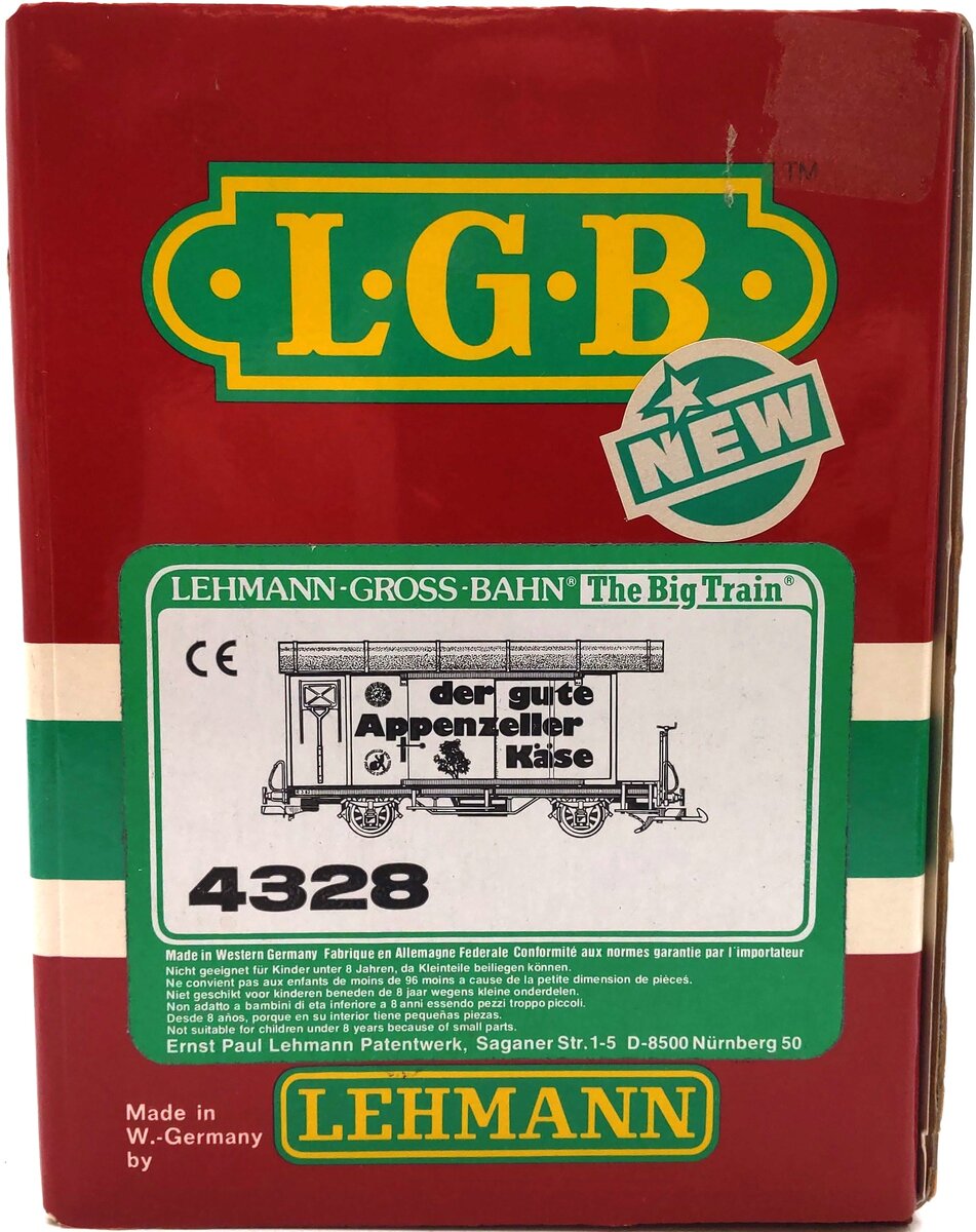 LGB 4328 G Scale Dergute Appenzzeller Kase Boxcar LN/Box