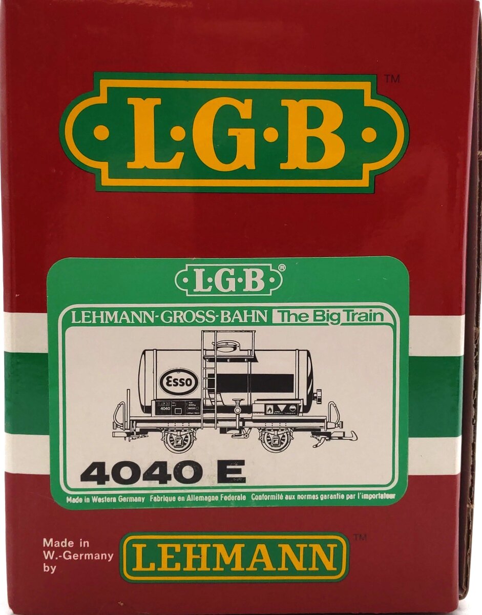 LGB 4040E G Scale Esso Short Single Dome Tank Car LN/Box