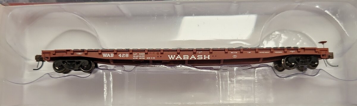 BLMA Models 17023 N Wabash Original 1956 60' Flat Car #428 LN/Box
