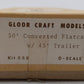 HO 556 Gloor Craft 50' Converted Flat Car w/45' Trailer #556 EX/Box