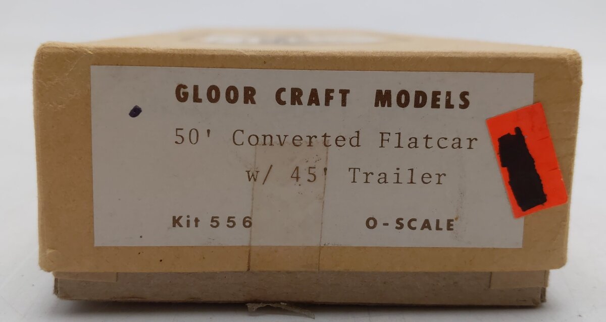 HO 556 Gloor Craft 50' Converted Flat Car w/45' Trailer #556 EX/Box