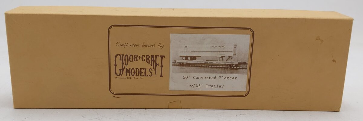 HO 556 Gloor Craft 50' Converted Flat Car w/45' Trailer #556 EX/Box