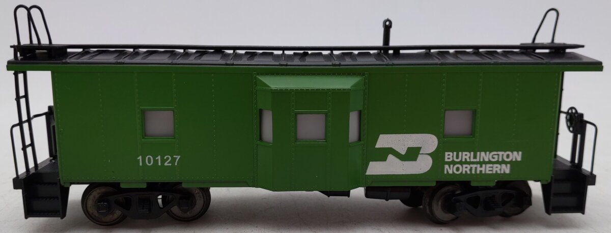 American Models 7719 S Gauge Burlington Northern Bay Window Caboose #10127 EX/Box