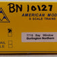 American Models 7719 S Gauge Burlington Northern Bay Window Caboose #10127 EX/Box
