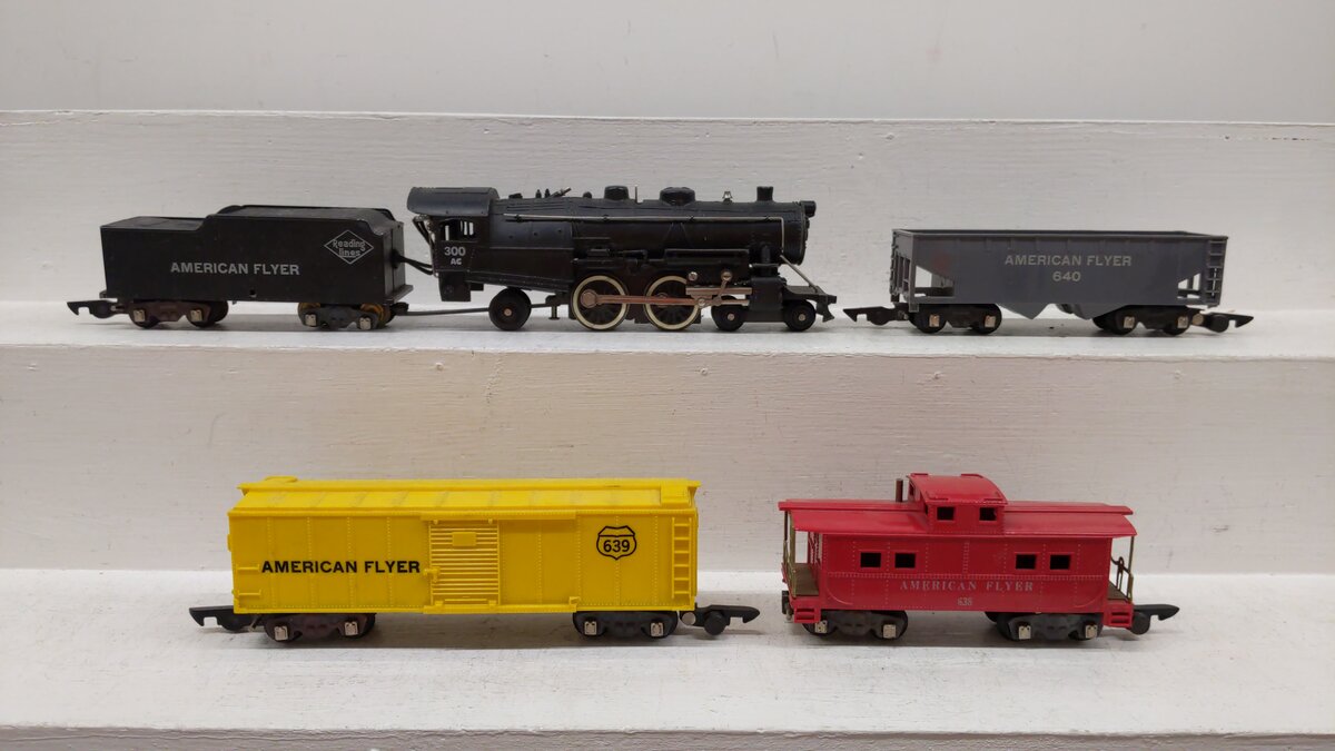 American Flyer 490T Vintage S Steam Set w/300AC, 639, 640, 638 (Loco/Cars only)/Box
