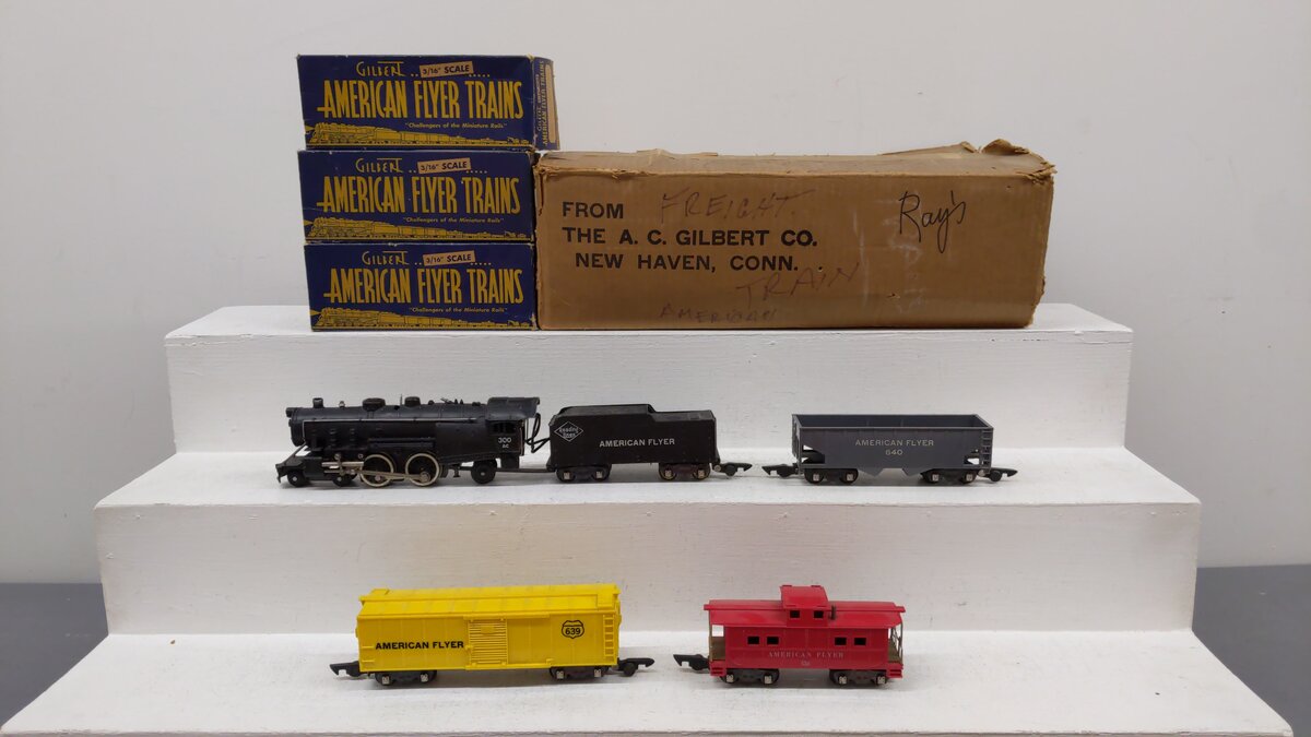 American Flyer 490T Vintage S Steam Set w/300AC, 639, 640, 638 (Loco/Cars only)/Box