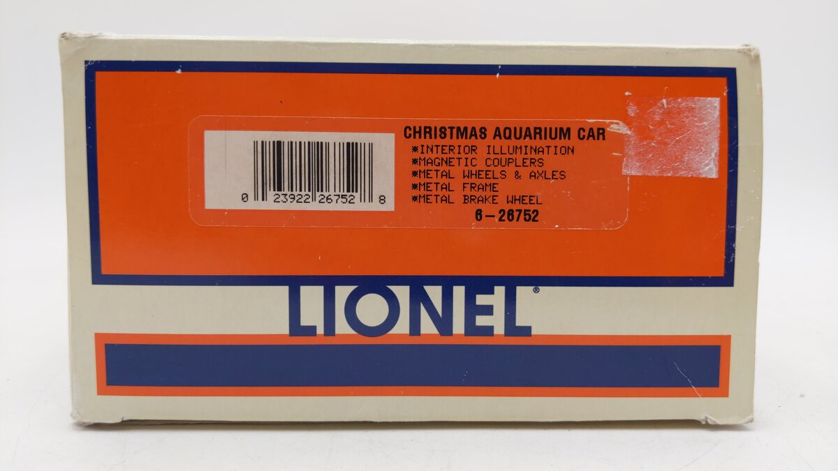Lionel 6-26752 O Gauge Christmas Aquarium Car EX/Box