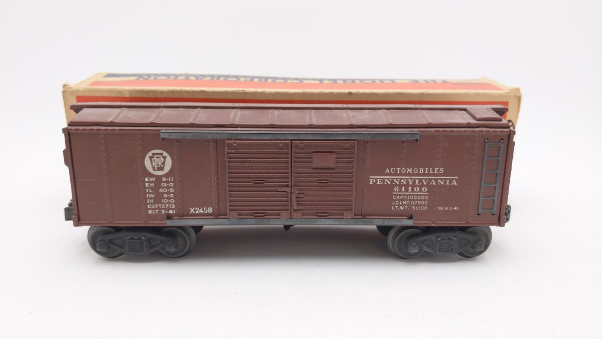 Lionel x2458 Vintage O Pennsylvania Short Boxcar VG/Box
