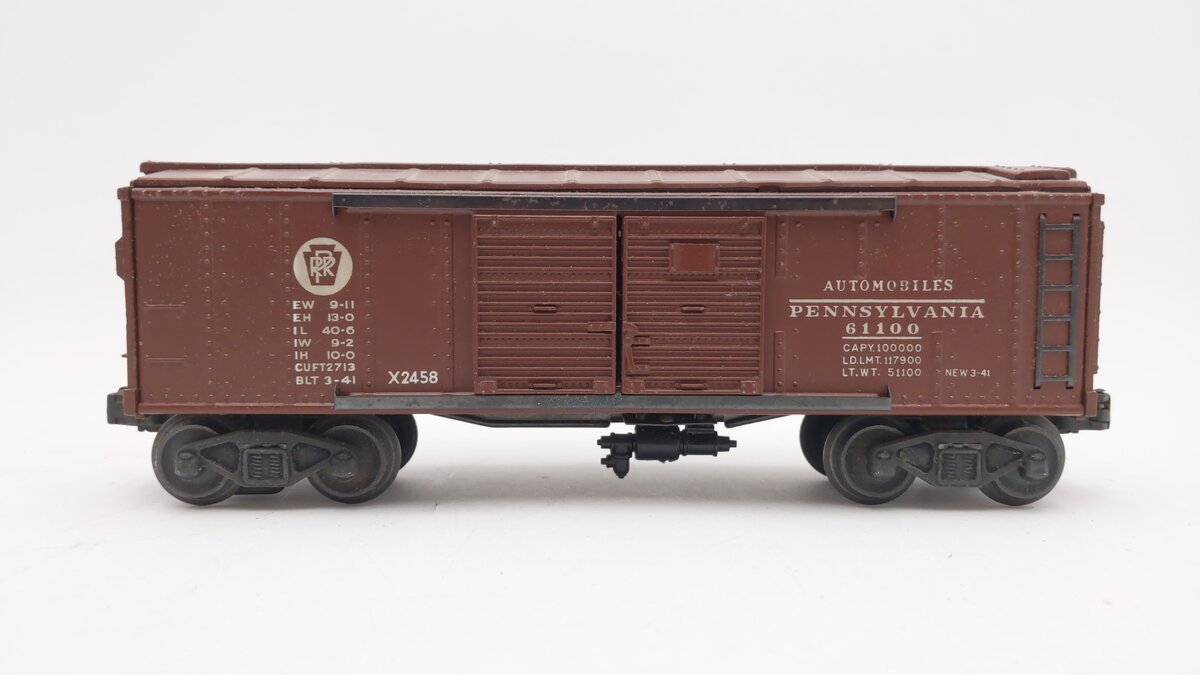 Lionel x2458 Vintage O Pennsylvania Short Boxcar VG/Box