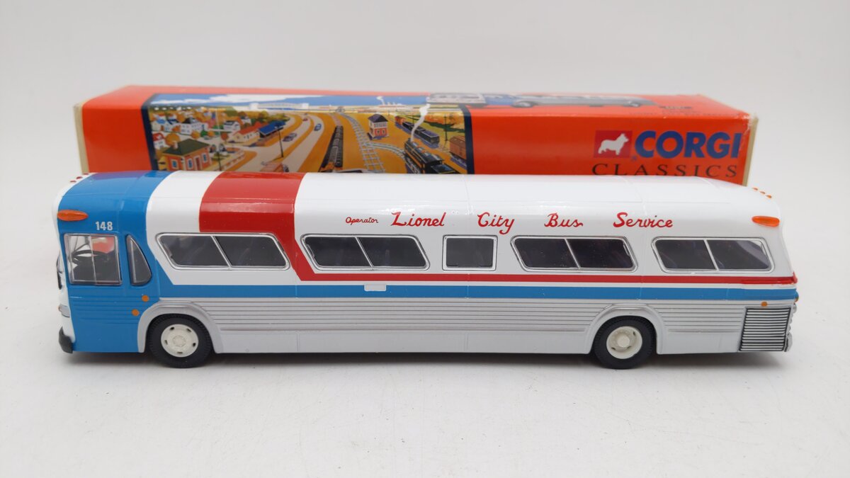 Corgi 54401 1:50 Lionel City Bus Services GM 5301 Fishbowl Bus LN/Box