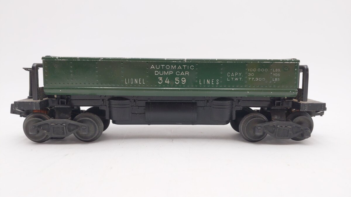 Lionel 3459 Vintage O Lionel Lines Green Operating Ore Dump Car VG/Box