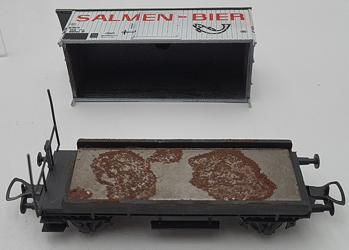 Liliput HO Scale SBB Bier Boxcar Assortment: 24851, 24951, 23551, 24854 [4] VG/Box