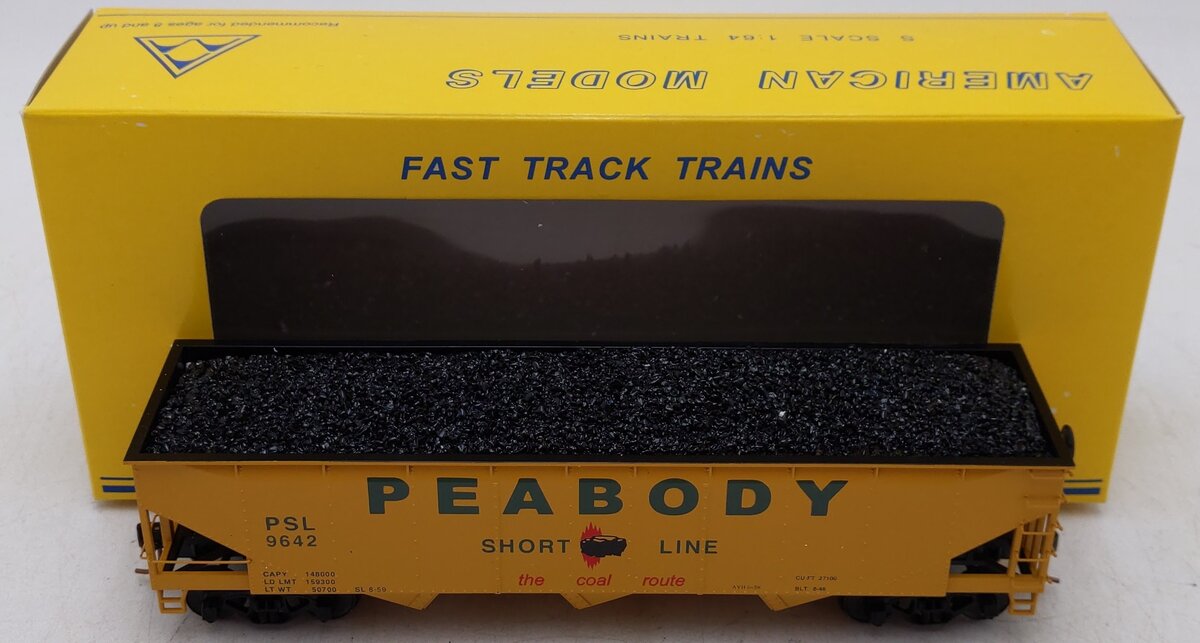 American Models 3372 S Scale Peabody Coal Hopper #9642 (Scale) EX/Box
