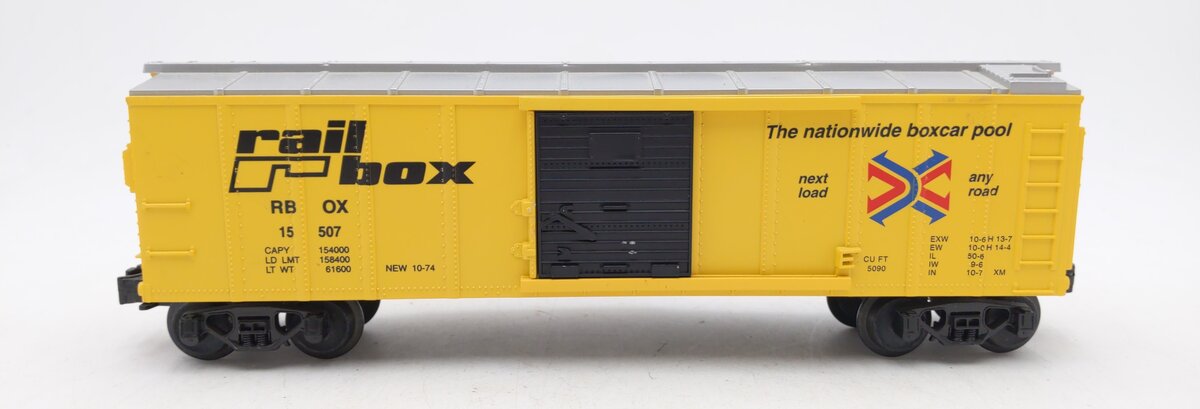 MTH 30-7409 Railbox Semi Scale Boxcar #15507 EX