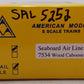 American Models 7534 S Gauge Seaboard Air Line Caboose #5252 (Hi-Rail) EX/Box
