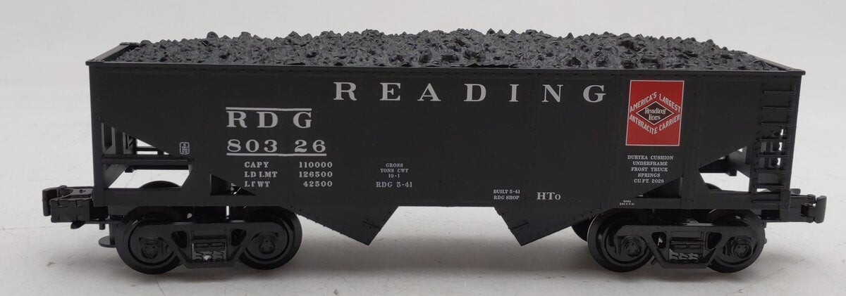 Atlas 6755-1 Reading 55 Ton Fishbelly 2 Bay Hopper #80326 (3Rail) LN