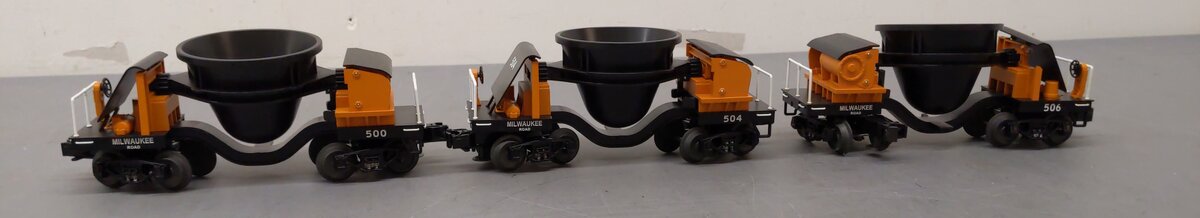 MTH 20-90143 O Milwaukee Road Premier Slag Car Set (Set of 3) EX