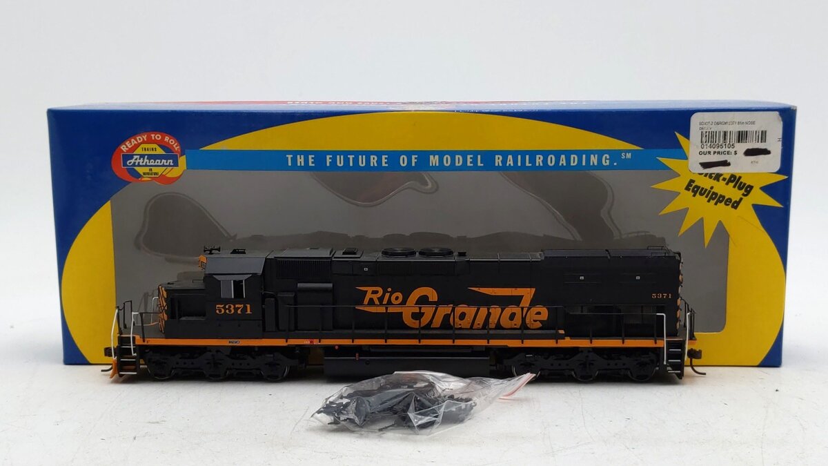 Athearn 95105 HO Scale Rio Grande SD40T-2 Diesel Locomotive #5371 w/PTC Cabinet LN/Box