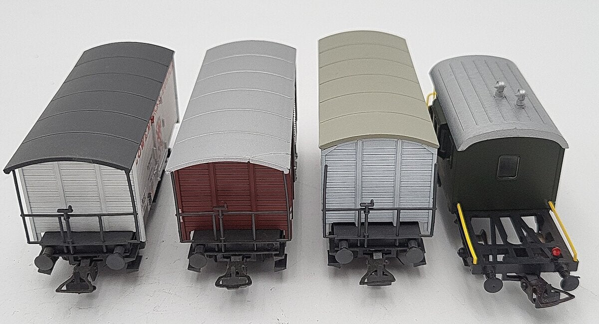 Liliput HO Scale SBB Freight Car Assortment: 24952, 24852, 248S, 24550 [4] VG/Box