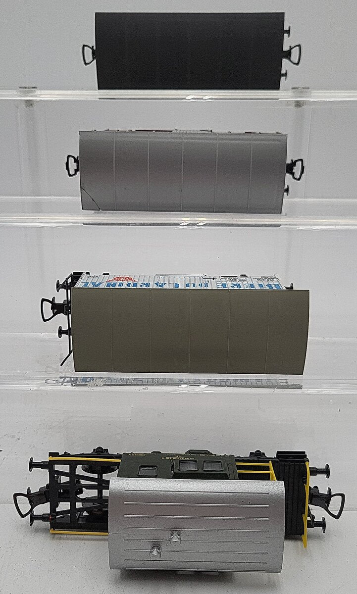 Liliput HO Scale SBB Freight Car Assortment: 24952, 24852, 248S, 24550 [4] VG/Box