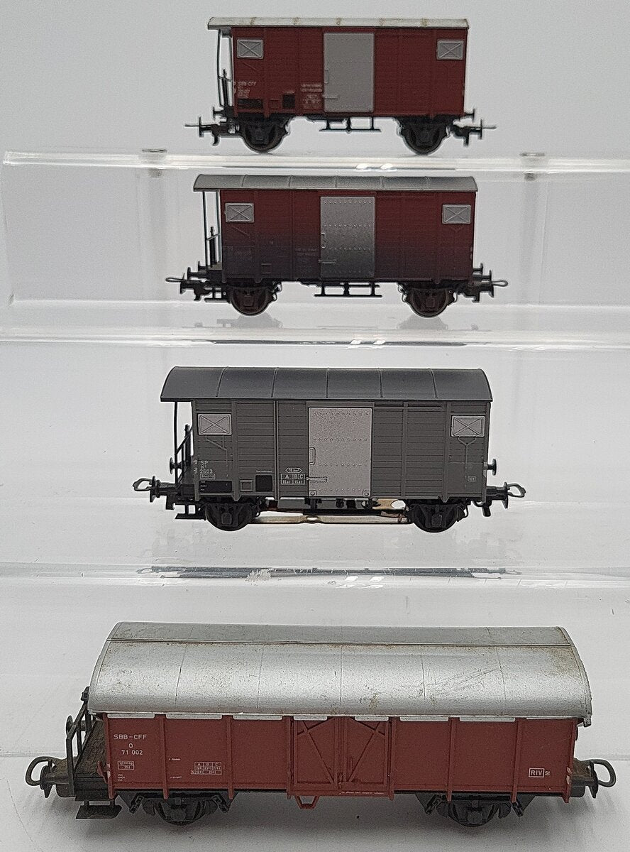 Liliput HO Scale SBB Freight Car Assortment: 24755, 30417, 71002 [4] VG