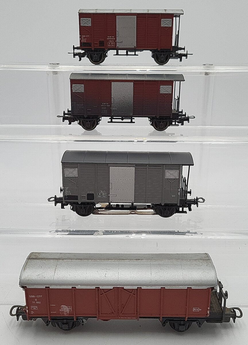 Liliput HO Scale SBB Freight Car Assortment: 24755, 30417, 71002 [4] VG