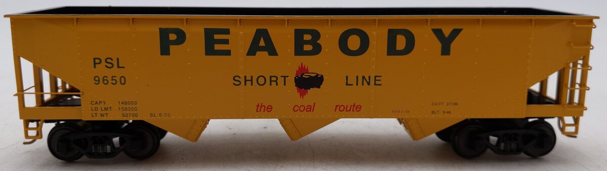 American Models 3372 S Scale Peabody Short Line Open Hopper #9650 (Hi-Rail) EX/Box