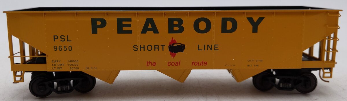 American Models 3372 S Scale Peabody Short Line Open Hopper #9650 (Hi-Rail) EX/Box