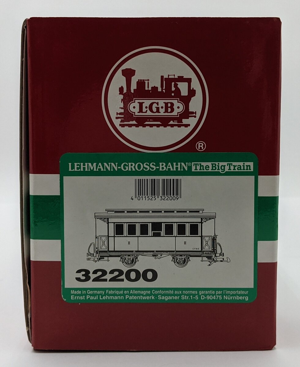 LGB 32200 G Scale CFBS Passenger Car LN/Box