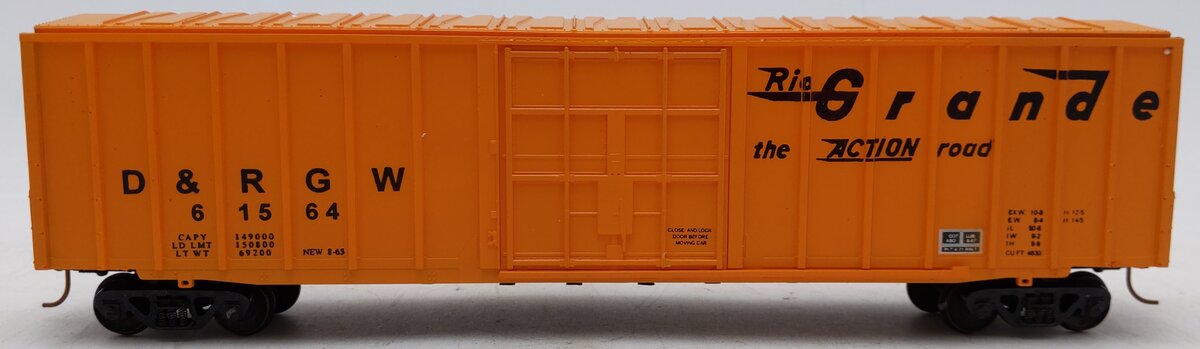 American Models 5009 S Gauge D&RGW ACF 50ft Rib-Sided Boxcar #61564 (Hi-Rail) EX/Box