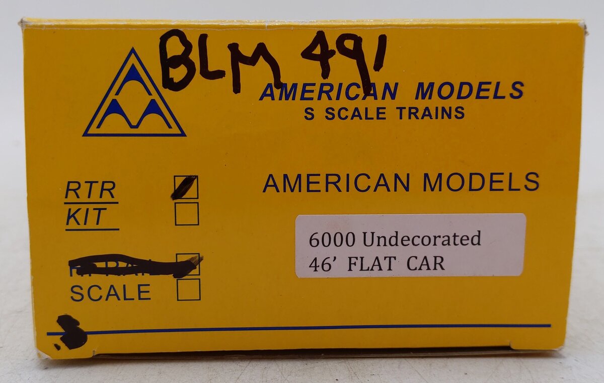 American Models 6000 S Gauge Custom Bruce Lead Mines 46' Flatcar #491/Box