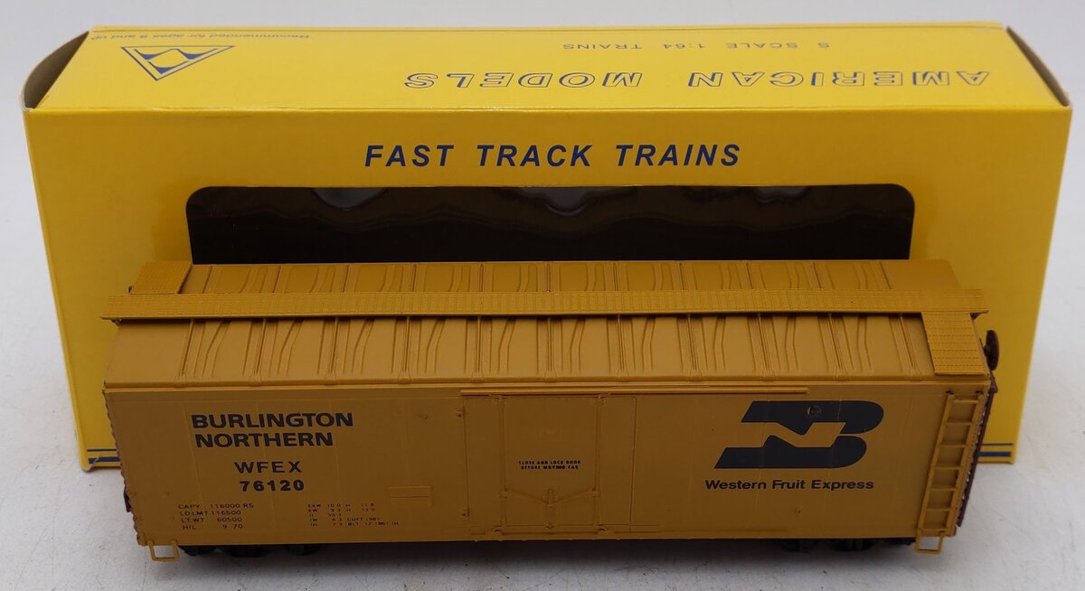 American Models 2216 S Scale BN 40' Reefer #76120 VG/Box