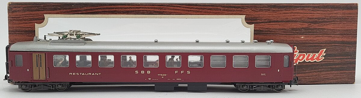 Liliput 87554 HO Scale SBB WR Dining Passenger Car EX/Box