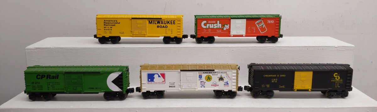 Lionel Assorted O Gauge Box Cars [5] EX
